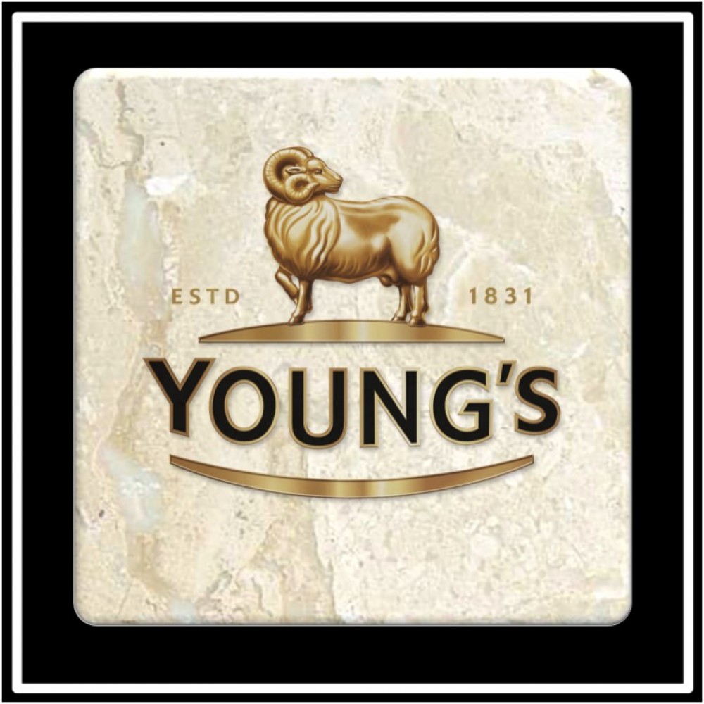Logo Branded Faux Marble Printed Square Coaster Logo Branded Faux Marble Printed Square Coaster