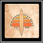 Logo Branded Faux Marble Printed Square Coaster