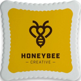 Square Ribbed Absorbent Coaster with Logo