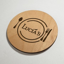 Customized Round Alder Coaster  Customized Round Alder Coaster