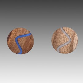 Promotional Acacia Wood Coaster with Resin Inlay