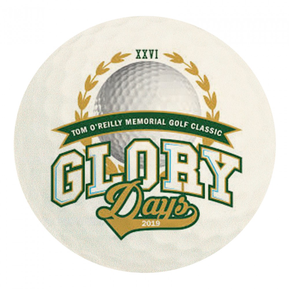 Full Color Process 40 Point Golf Ball Pulp Board Coaster with Logo Full Color Process 40 Point Golf Ball Pulp Board Coaster with Logo