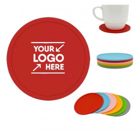Round Silicone Drink Coaster with Logo
