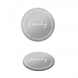 Logo Branded Silver Stainless Steel with EVA Base Coaster