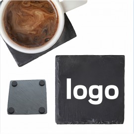 Logo Branded Custom Square Slate Coaster