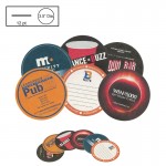 Logo Branded 3.5" Circle Light Weight (12 Point) Pulpboard Coaster w/4 Color Process