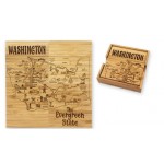 Custom Washington Puzzle Coaster Set