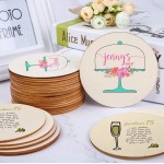 Custom Printed Round Wooden Coaster with Logo