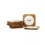 Bamboo Ceramic Cup Coaster with Logo