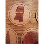Hardwood State Coasters with Logo