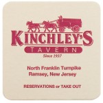 110 Pt. Pulpboard Coaster - 4" Square with Logo