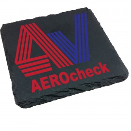 Square Ultra Vivid Slate Coaster with Logo  Square Ultra Vivid Slate Coaster with Logo