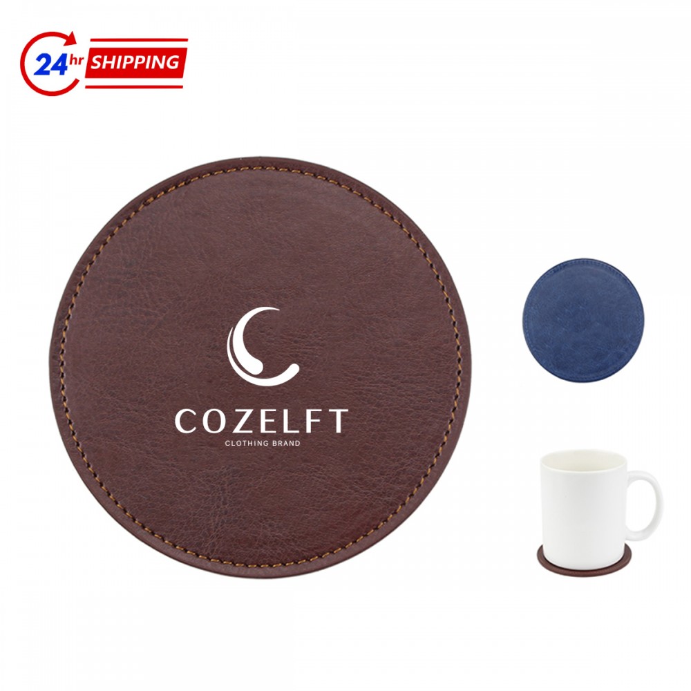 Promotional Round Leather Coasters