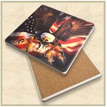 Custom Printed Square Absorbent Stone Coaster with Custom Print - Full Bleed Print