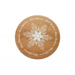 3.75" x 3.75" - Bamboo Coasters - Round with Logo