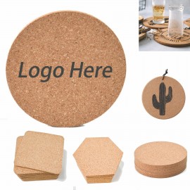 Round Cork Coaster with Logo