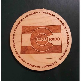 Hardwood State Coasters with Logo