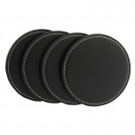 Custom Printed Debossed PU Leather Coaster