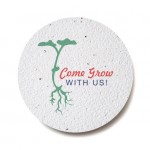 3.5" Seed Paper Circle Coaster with Logo