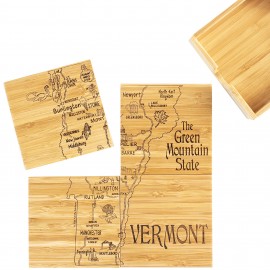 Vermont Puzzle Coaster Set with Logo