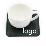 Square Shape Leather Cup Coaster with Logo