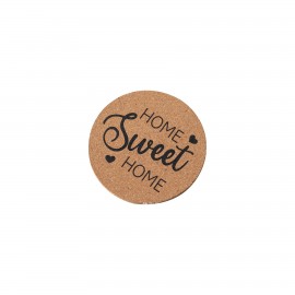 3 1/2" Round Cork Coaster with Logo