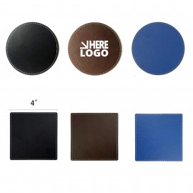 Customized Artificial Leather Coasters with Logo