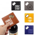 Beer Opener Leather Coasters with Logo