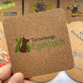 Logo Branded Absorbent Cork Coaster