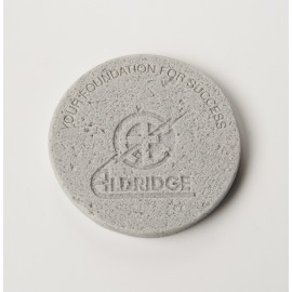 Round Concrete-Texture Coaster with Logo