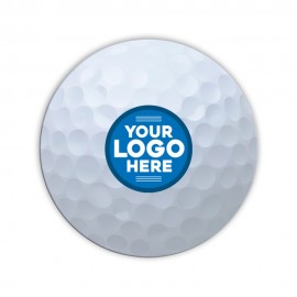 40 Pt. 4" Golf Ball Pulpboard Coaster with Full-Color on 1 or 2 Sides with Logo