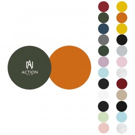 Custom Round PU Leather Coaster