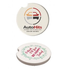 2 Pack Absorbent Stone Car Coaster with Logo