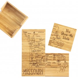 Missouri Puzzle Coaster Set with Logo