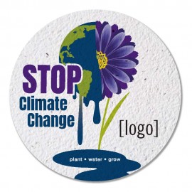 Seed Paper Coaster, 3.875 Circle with Logo