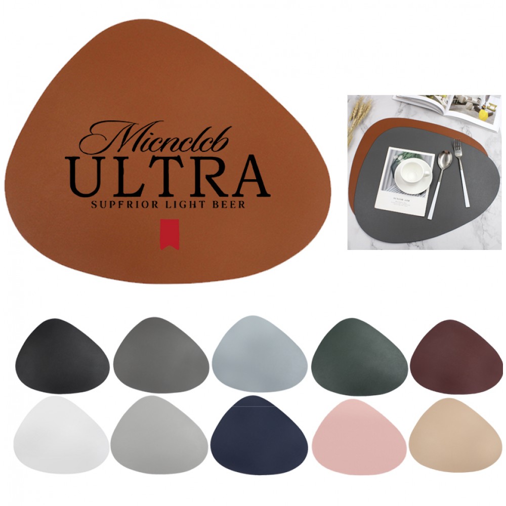Faux Leather Placemats Coasters with Logo Faux Leather Placemats Coasters with Logo