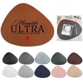 Faux Leather Placemats Coasters with Logo