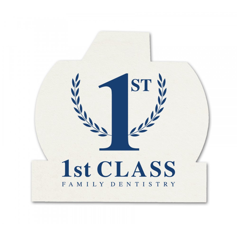 40 pt. Pulpboard Coaster, 3.5" #1 with Logo