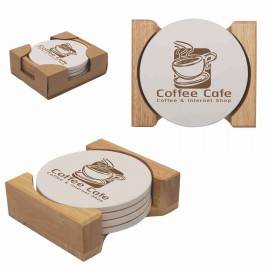 Round Coaster Set with Logo