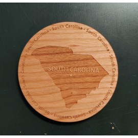 Customized 3.5" - South Carolina Hardwood Coasters
