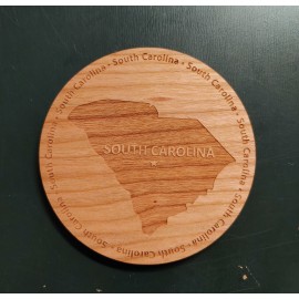 3.5" - South Carolina Hardwood Coasters with Logo