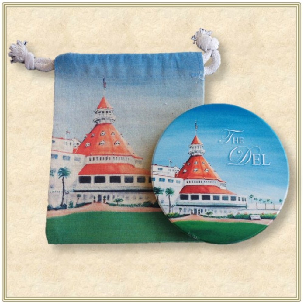 Logo Branded 2 Round Coaster Pouch Set - Full Side Pouch Print Logo Branded 2 Round Coaster Pouch Set - Full Side Pouch Print