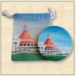 Logo Branded 2 Round Coaster Pouch Set - Full Side Pouch Print