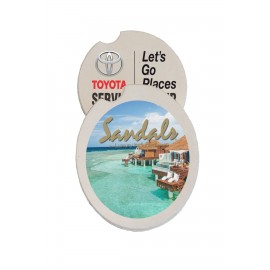Custom Absorbent Stone Car Coaster | Round | 2 1/2" dia.