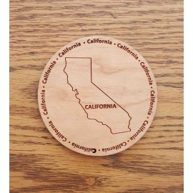 3.5" - California Hardwood Coasters with Logo