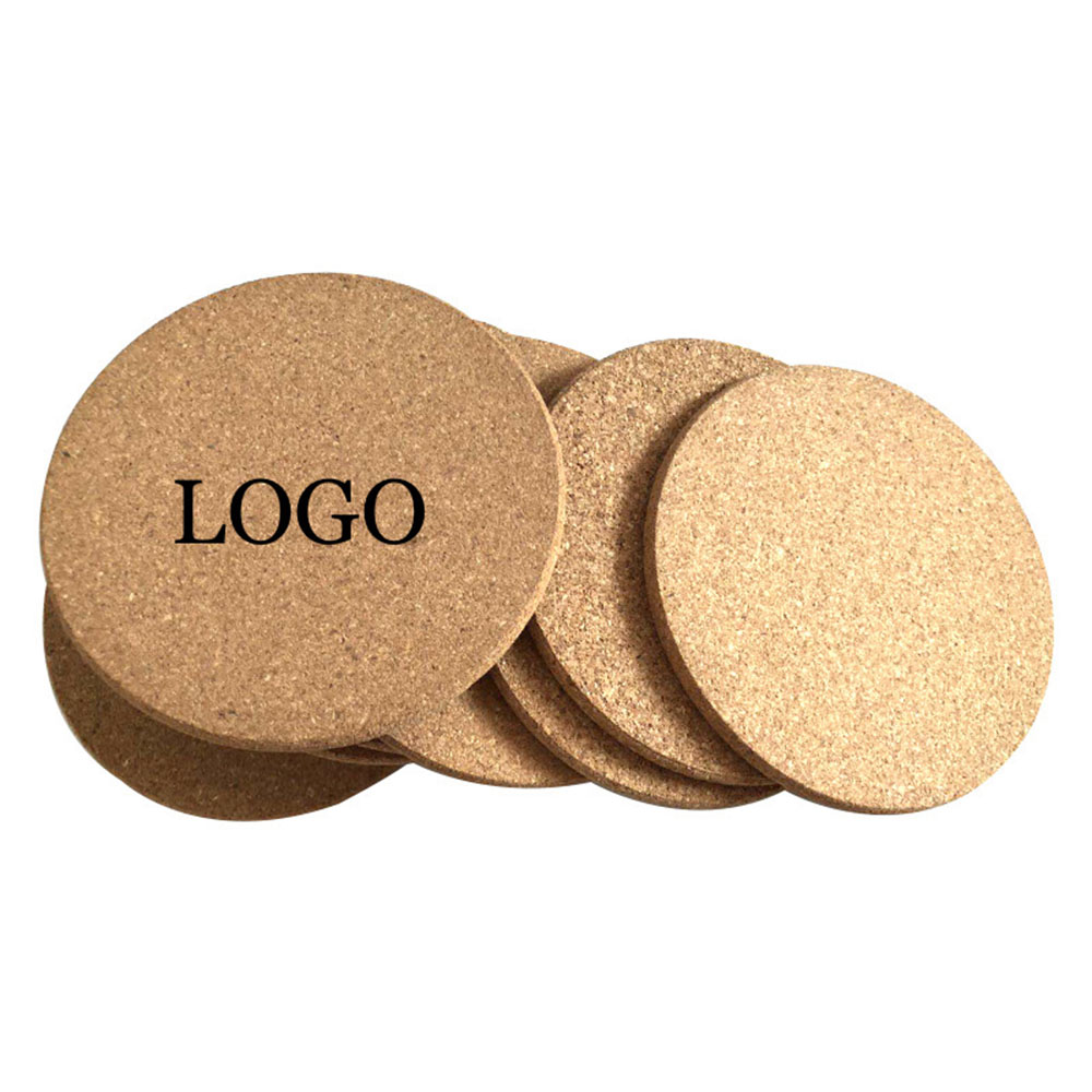 Logo Branded Eco-Friendly Cork Round Coasters Logo Branded Eco-Friendly Cork Round Coasters