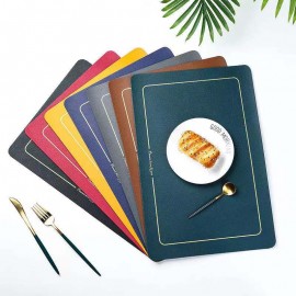 Creative PU Leather Placemats with Logo