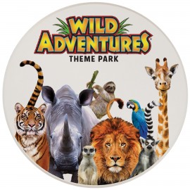 Round Ceramic Table Coaster with Logo