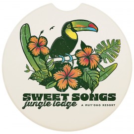 Logo Branded Round Ceramic Car Coaster