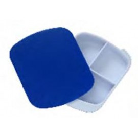 Pill Box - Four Compartment - Blue/White Custom Imprinted  Pill Box - Four Compartment - Blue/White Custom Imprinted